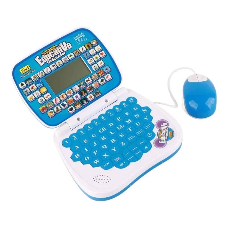 GENERICO - Mini Computadora Educativa 2 en 1 para Niños – Recargable con Mouse