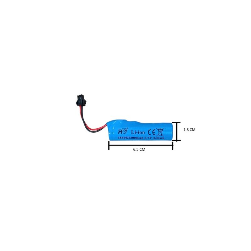 GENERICO - Bateria Litio Recargable 18650 Con Conector