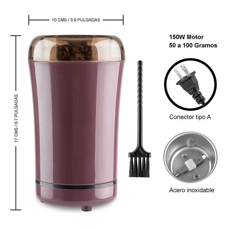 GENERICO - Molino Eléctrico Portátil Granos Especias Moledor Multiusos