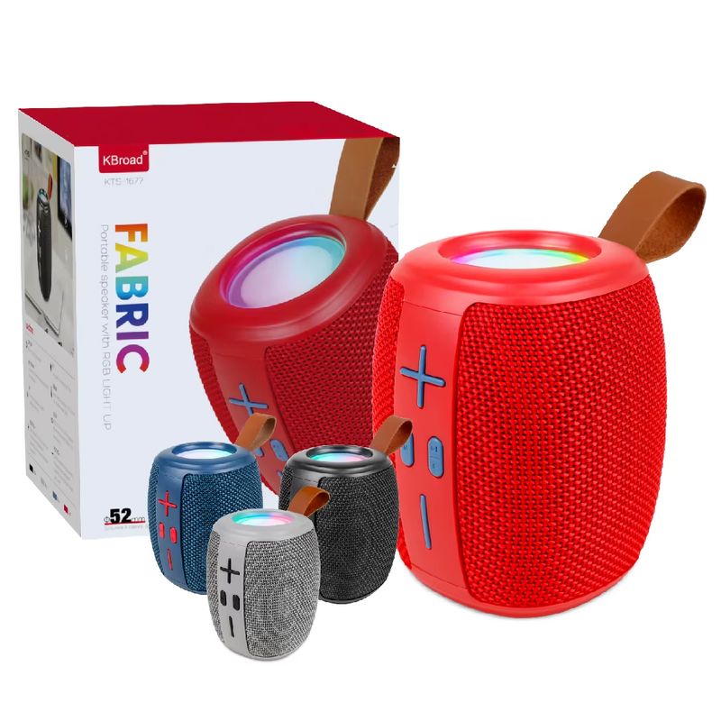 GENERICO - Parlante Bluetooth KTS-1677 con Luz RGB  Sonido Vibrante