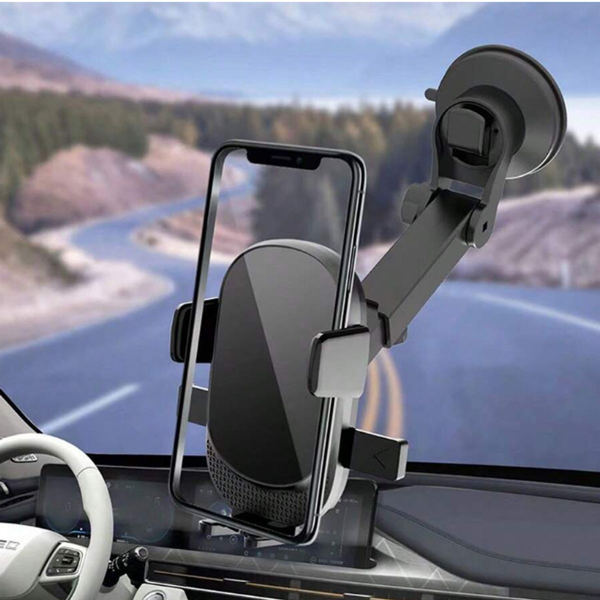 GENERICO - Soporte Celular Para Carro Tablero Vidrio Chupa Holder