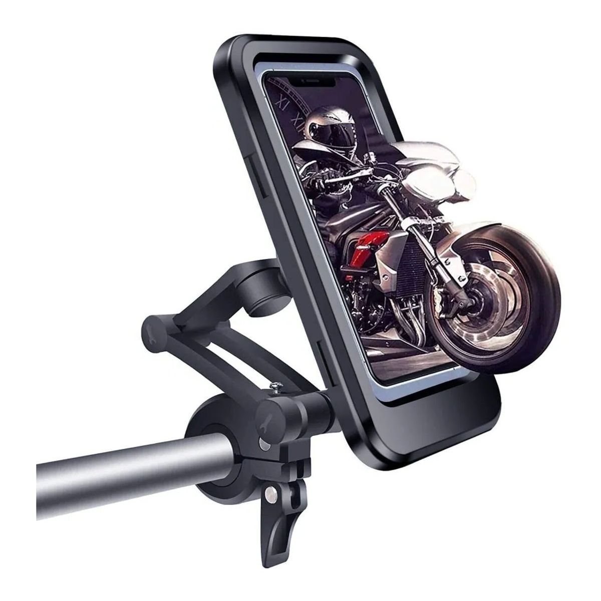 GENERICO - Soporte Holder Celular Moto Impermeable Estuche Bicicleta