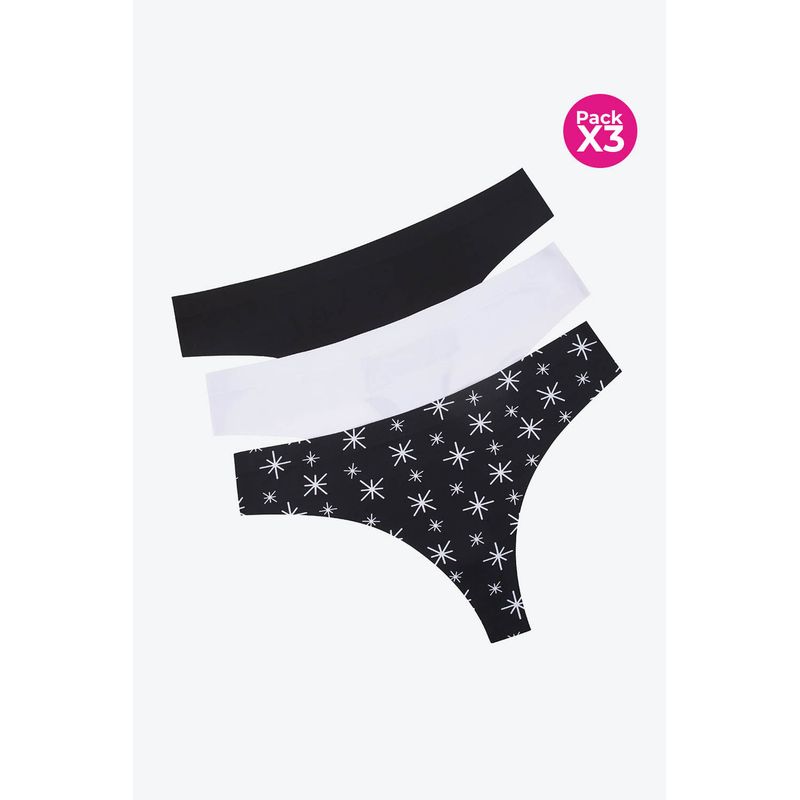 LILI PINK - Panty tipo brasilera en microfibra paquete x3