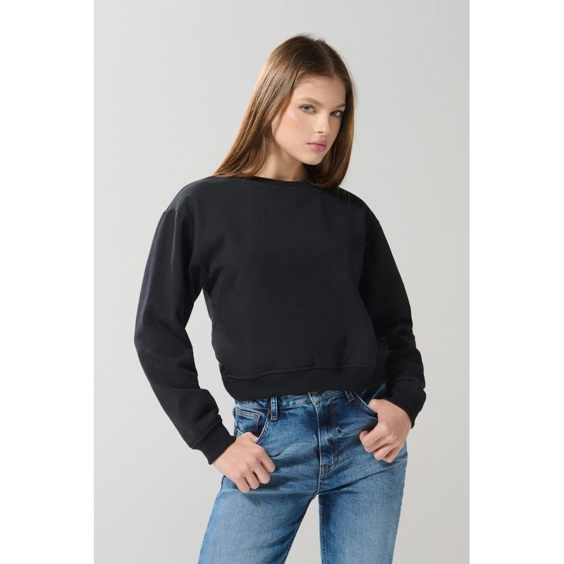 KOAJ - KOAJ Buzo cuello redondo con hombro rodado unicolor MUJER