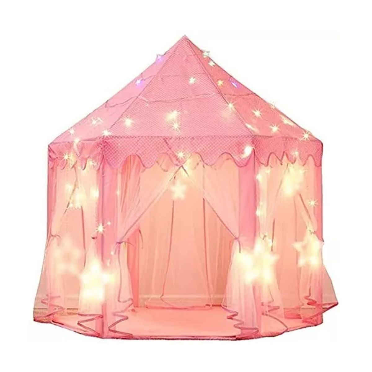 GENERICO - Carpa Castillo Princesas Grande con Luces  Regalo Perfecto Niñas