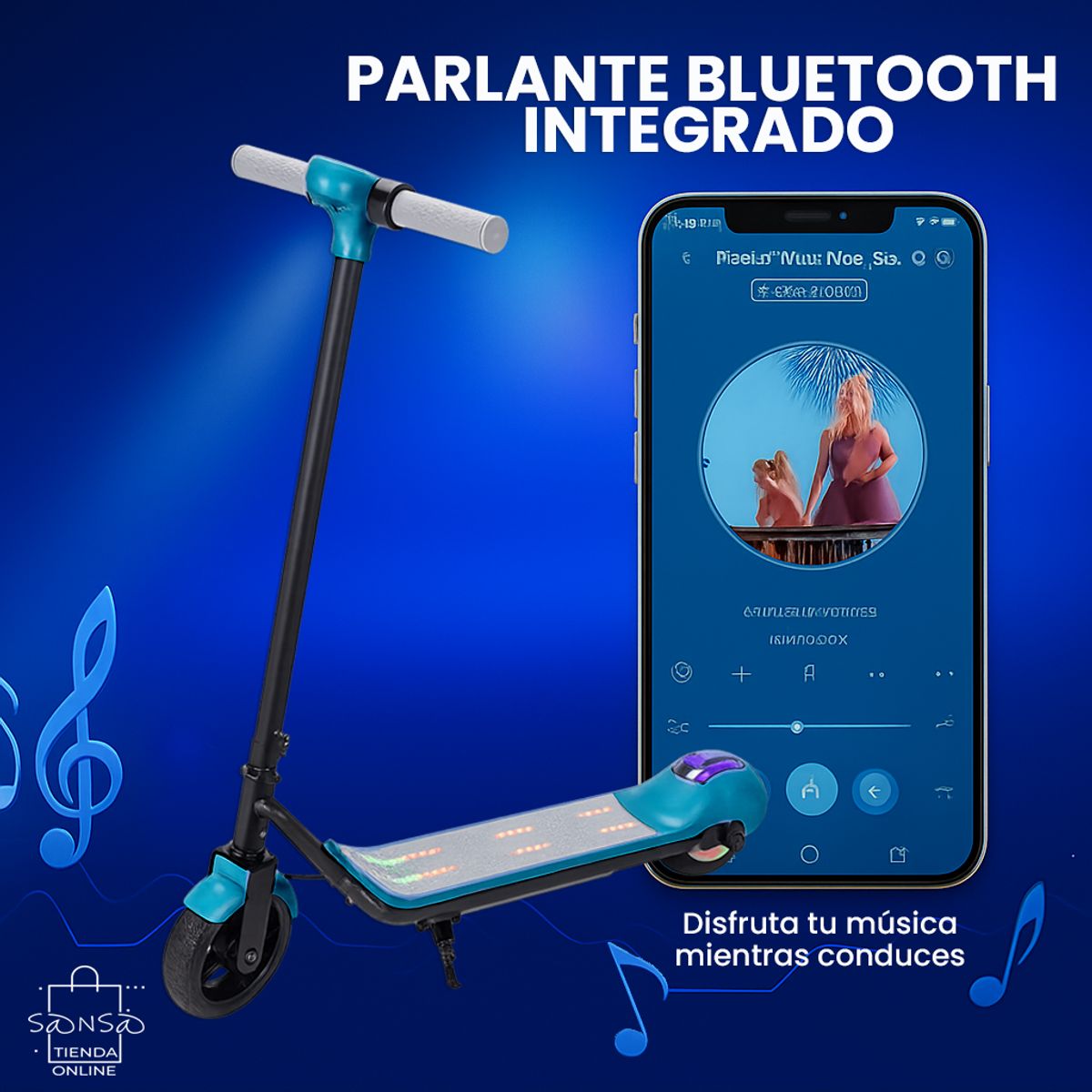 GENERICO - Patineta Eléctrica Scooter Plegable E9 150w bluetooth+Obsequio