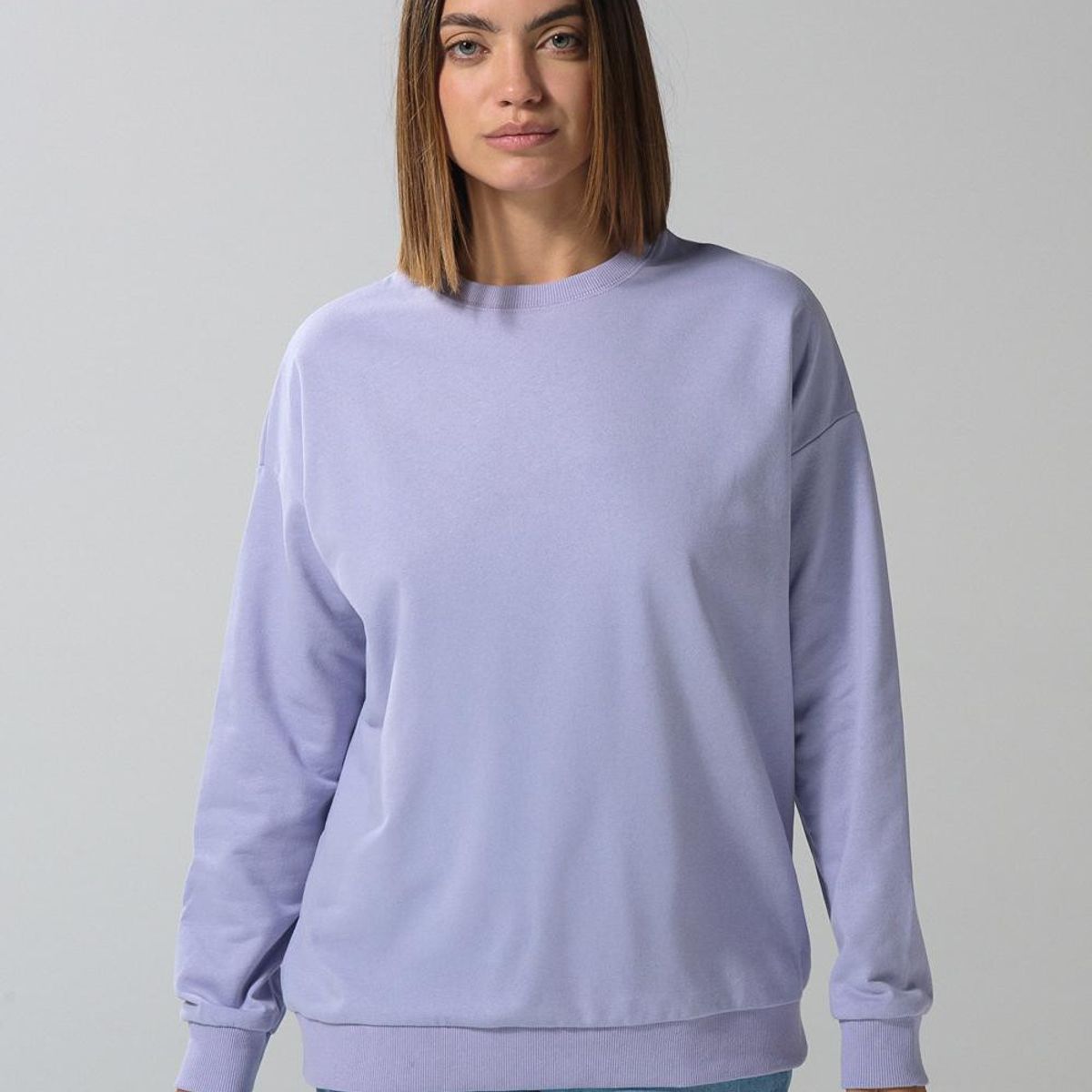 KOAJ - KOAJ Buzo cuello redondo unicolor para mujer fit oversize Mujer