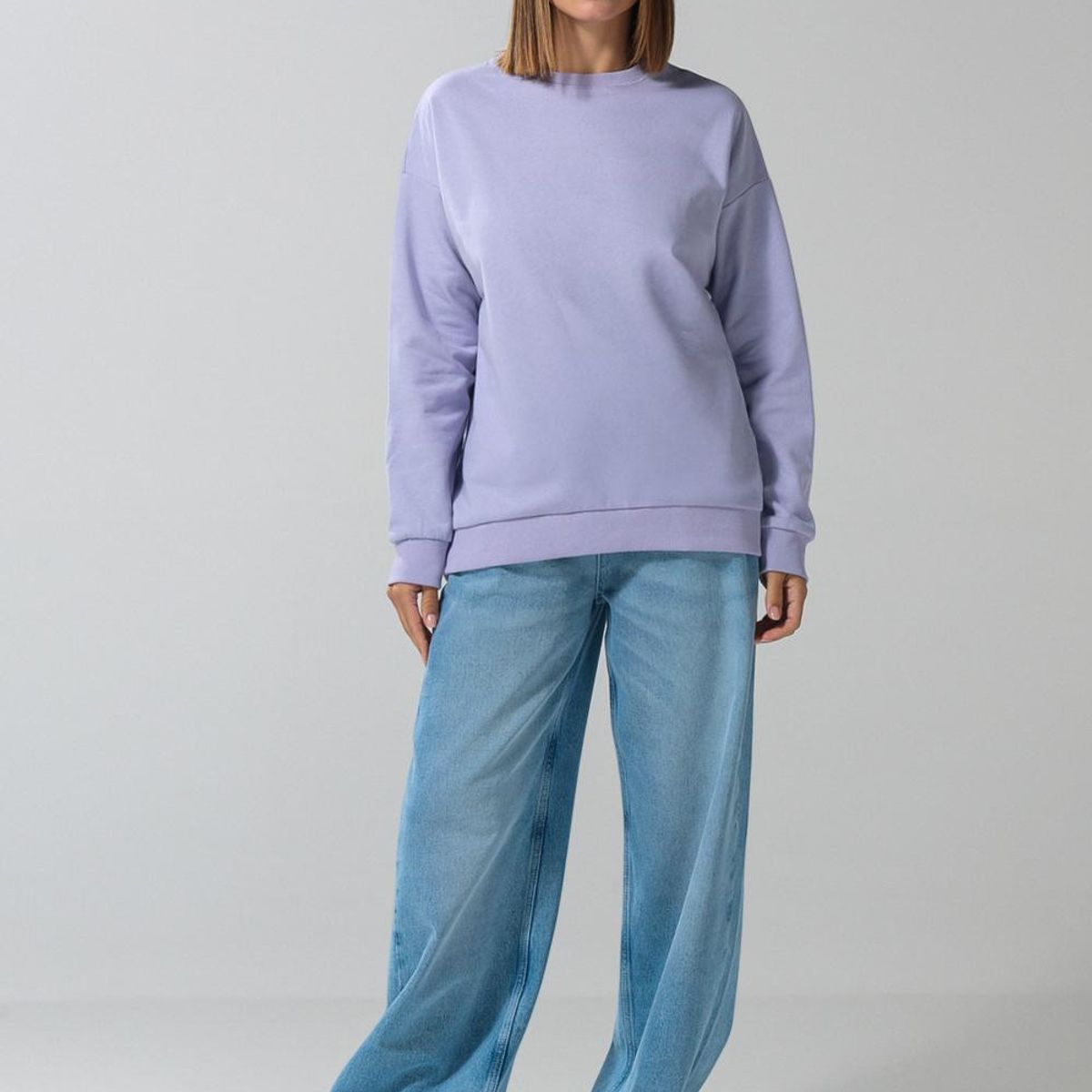 KOAJ - KOAJ Buzo cuello redondo unicolor para mujer fit oversize Mujer