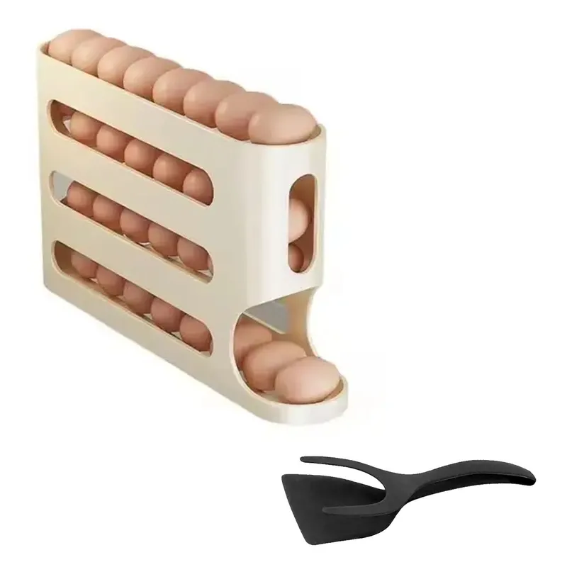 GENERICO - Dispensador Huevos Almacenamiento Rodante Cocina