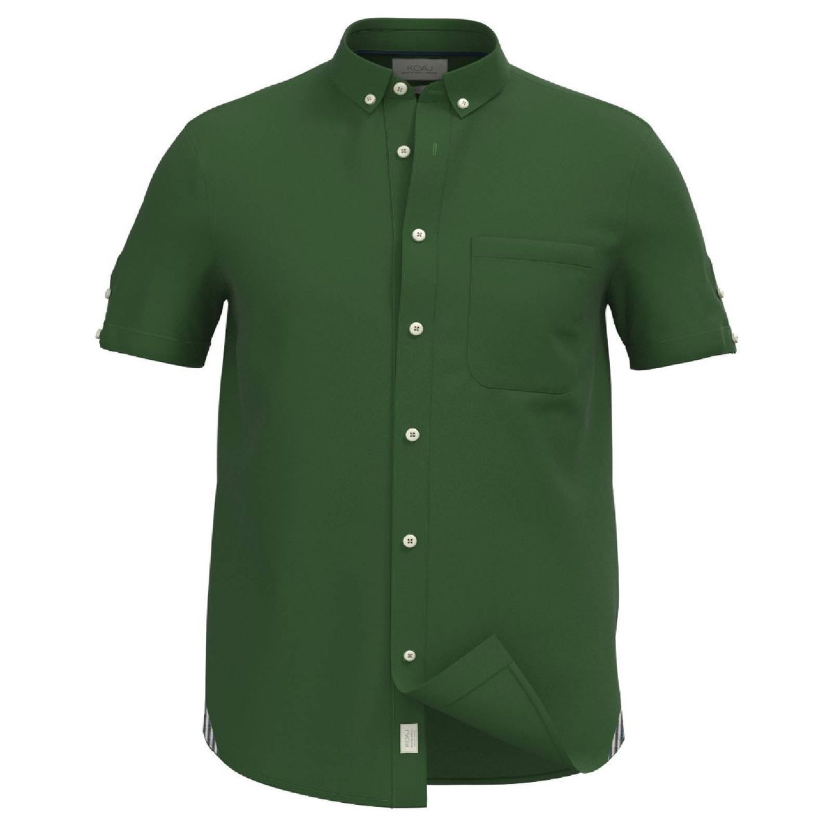 KOAJ - KOAJ Camisa con cuello button down en colores solidos acorde Hombre