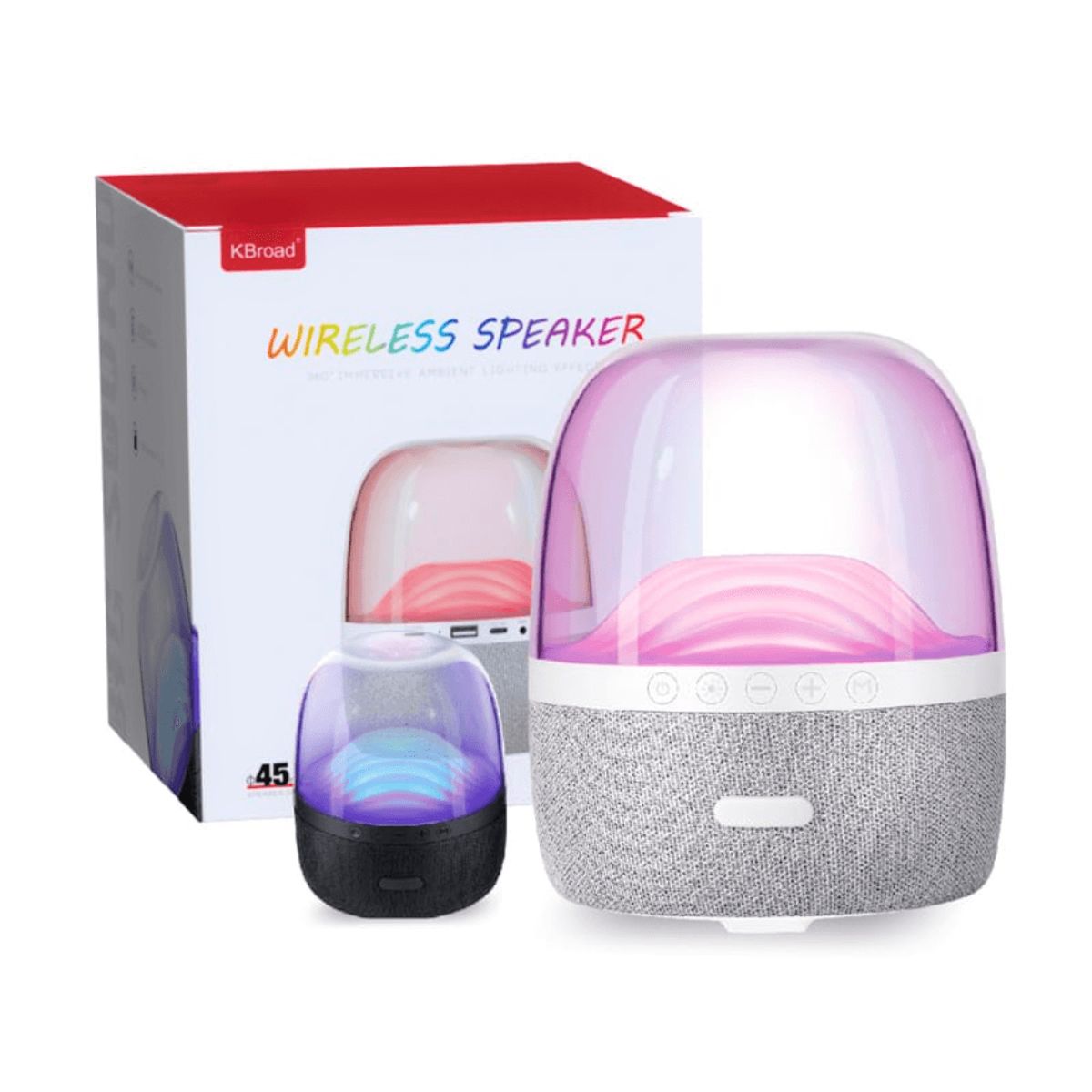 GENERICO - Altavoz Portátil KTS-1842 con Luz Ambiental LED Radio FM