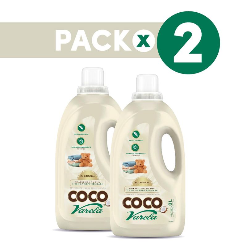 UNILEVER - Coco Varela Detergente Líquido 2 Unidades / 3 L