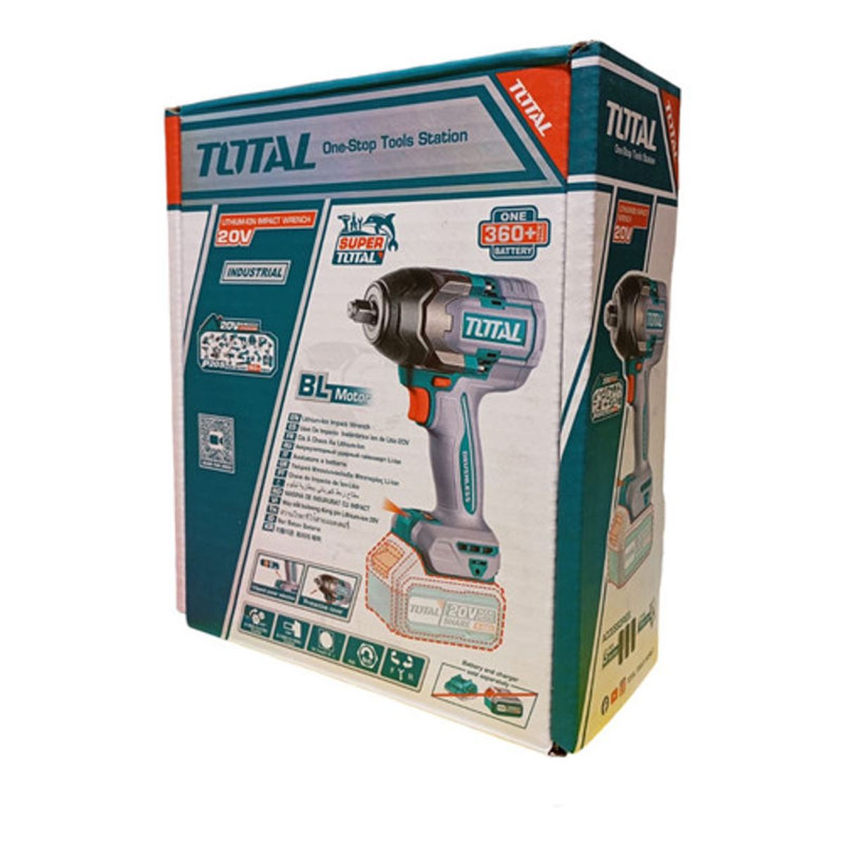 TOTAL - Llave Impacto Inalambrico 1/2 20v 850 nm no incluye bat/carg total