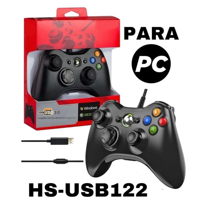 GENERICO - Gamepad Usb Control Para Pc Para Juegos Negro Diseño Xbox
