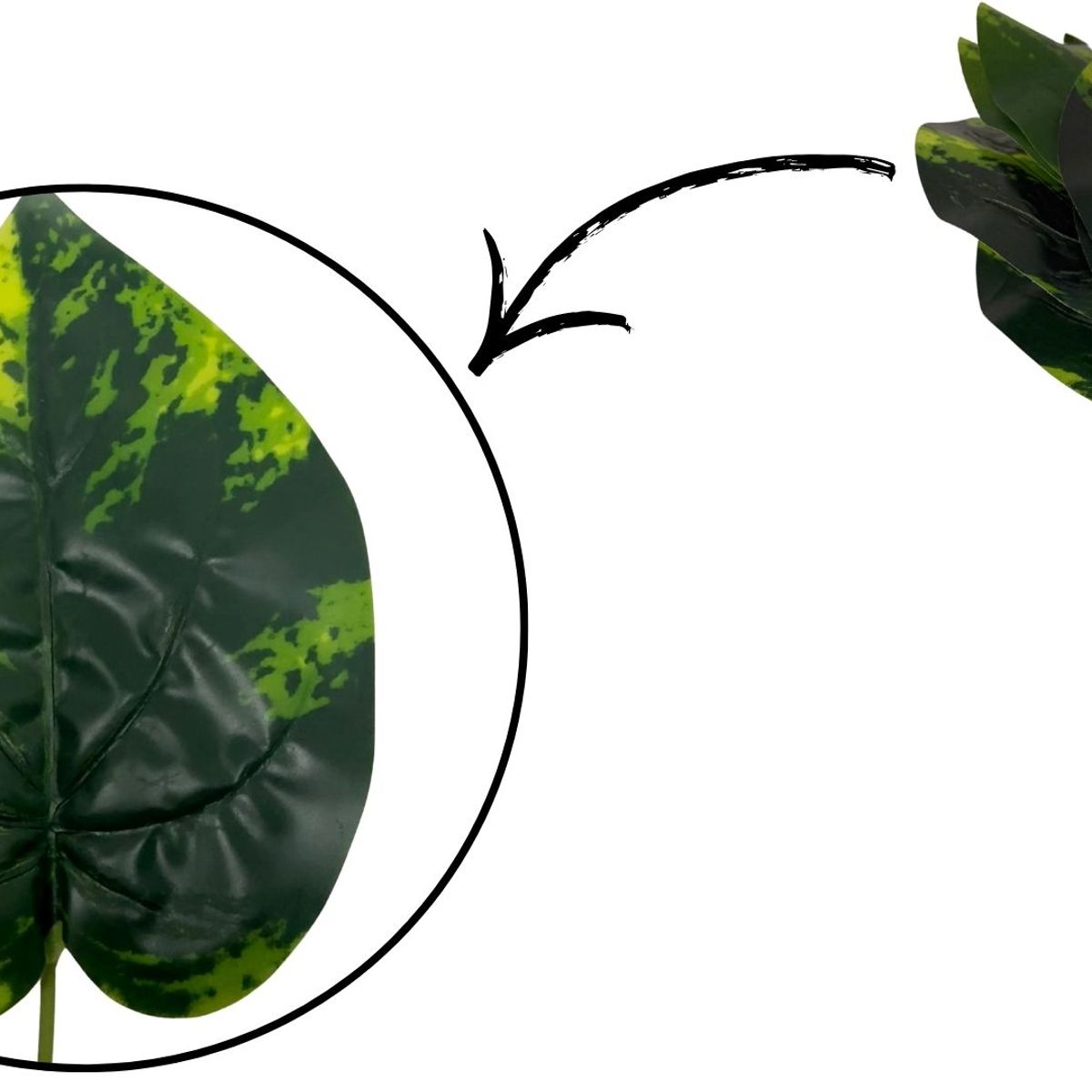 MAZUGI - Planta De Hojas Mata Verde Plástico Decoración Artificiales