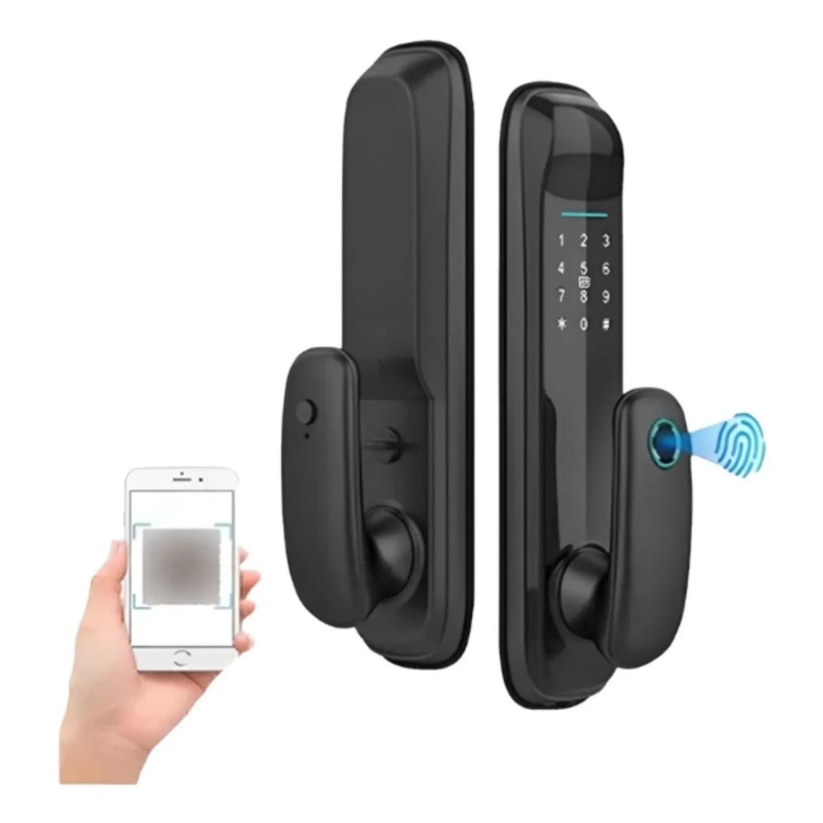 AMERICAN GENERICS - Cerradura Inteligente Wifi Huella Tarjeta Y Contraseña Hr16