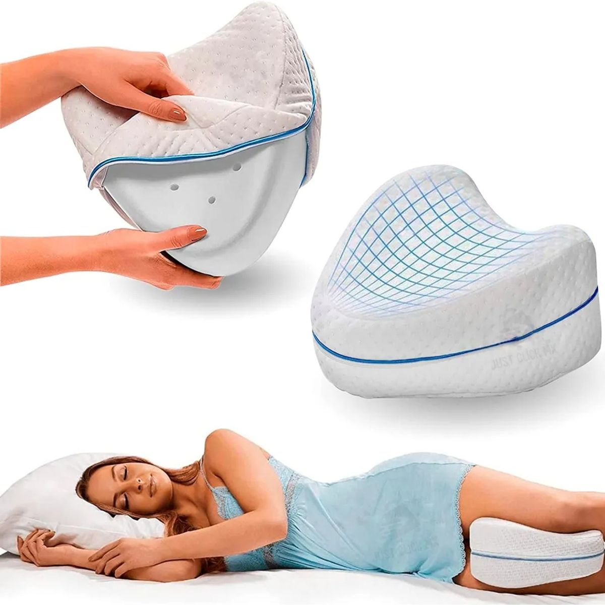 GENERICO - Almohada Ortopedica Espuma Viscoelastica Confort Piernas