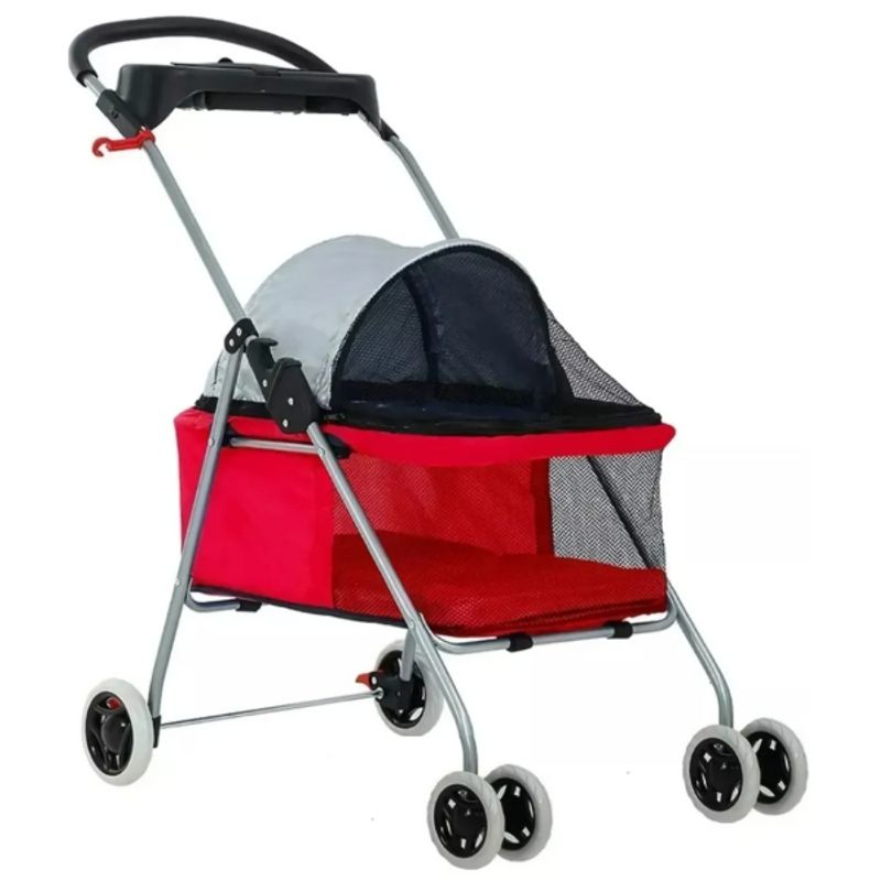 GENERICO - Coche Paseador Para Mascota Plegable Con Frenos E Impermeable