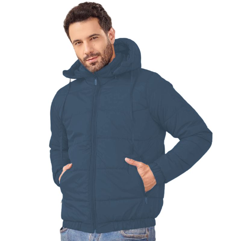 GENERICO - Chaqueta Abrigo Hombre  Impermeable Acolchada Urbana Con Capota