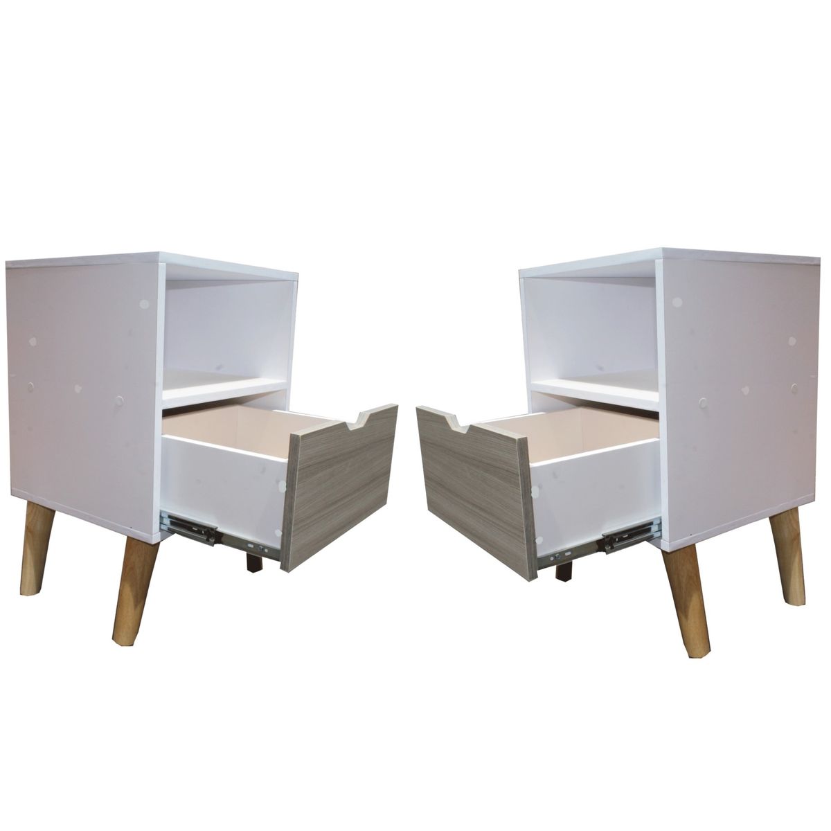 MAOS - Combo X2 Mesa De Noche  Nochero  Mesa Auxiliar