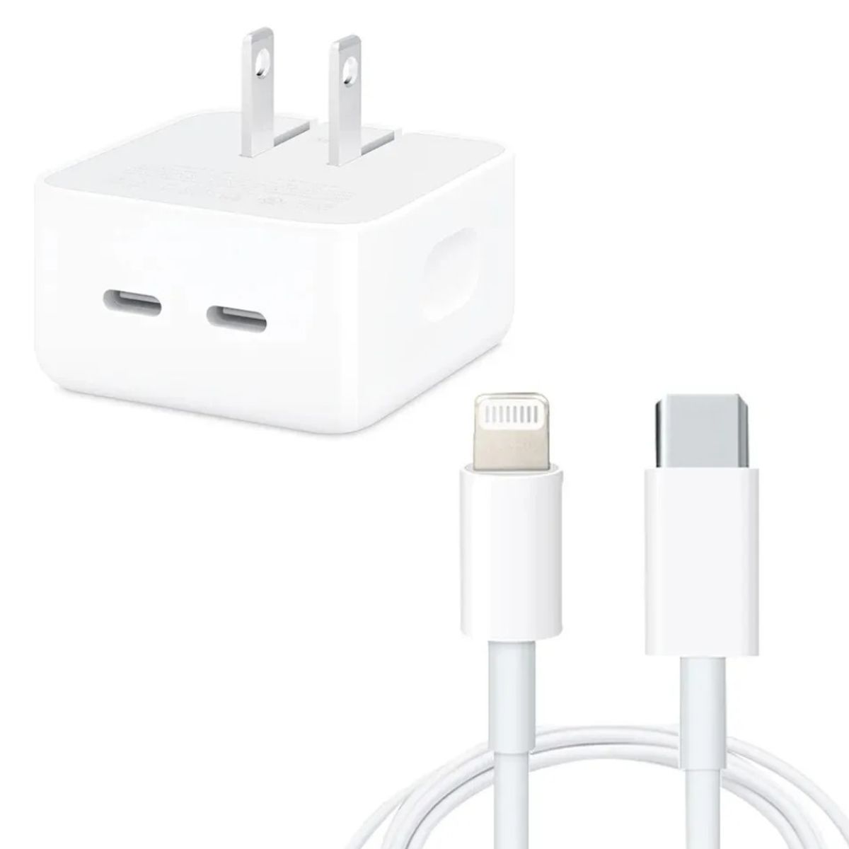 GENERICO - CARGADOR COMPATIBLE IPHONE + CABLE TIPO C - CARGA RÁPIDA 50W