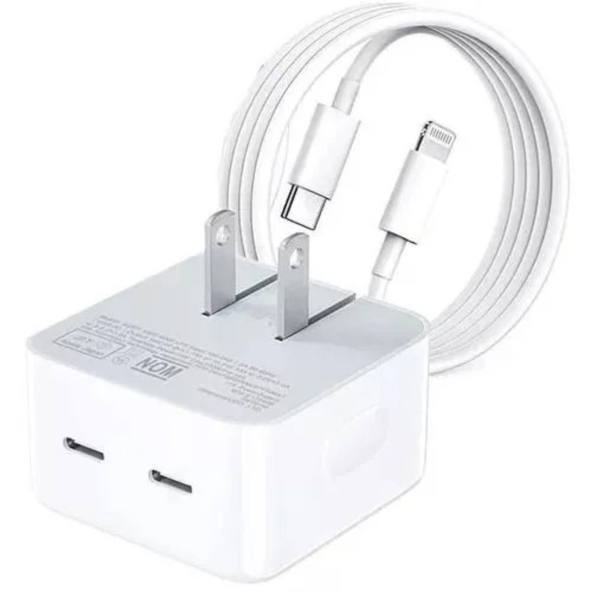 GENERICO - CARGADOR COMPATIBLE IPHONE + CABLE TIPO C - CARGA RÁPIDA 50W