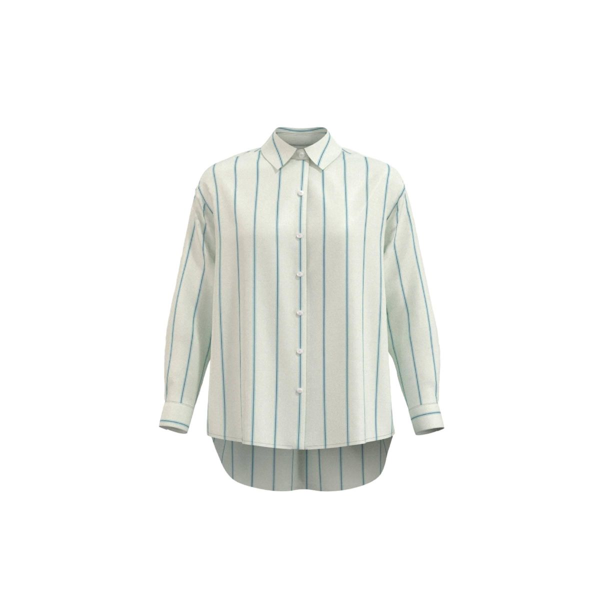 KOAJ - KOAJ Blusa unicolor manga larga oversize con rayas en contr Mujer