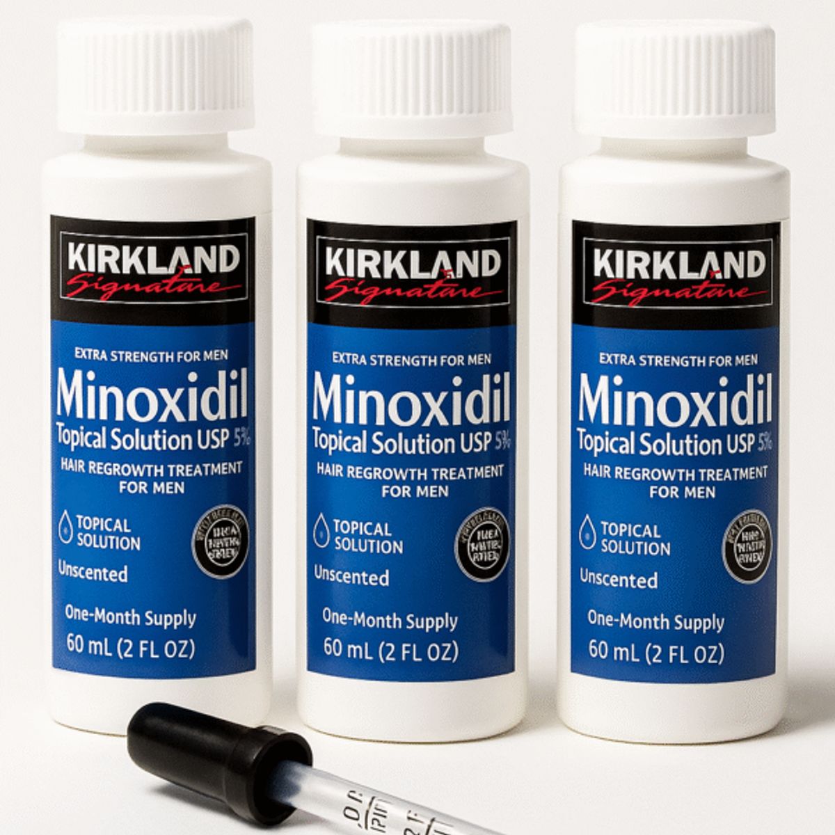SIGNATURE - Minoxidil Topical Solution USP 5% X3 frascos Kirkland