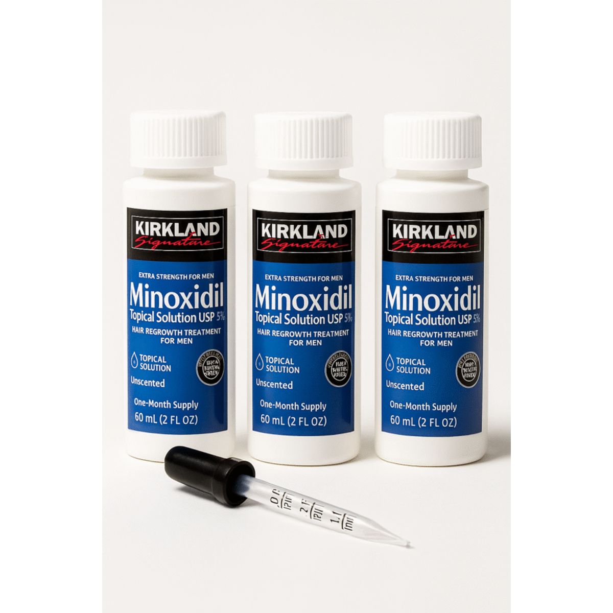 SIGNATURE - Minoxidil Topical Solution USP 5% X3 frascos Kirkland
