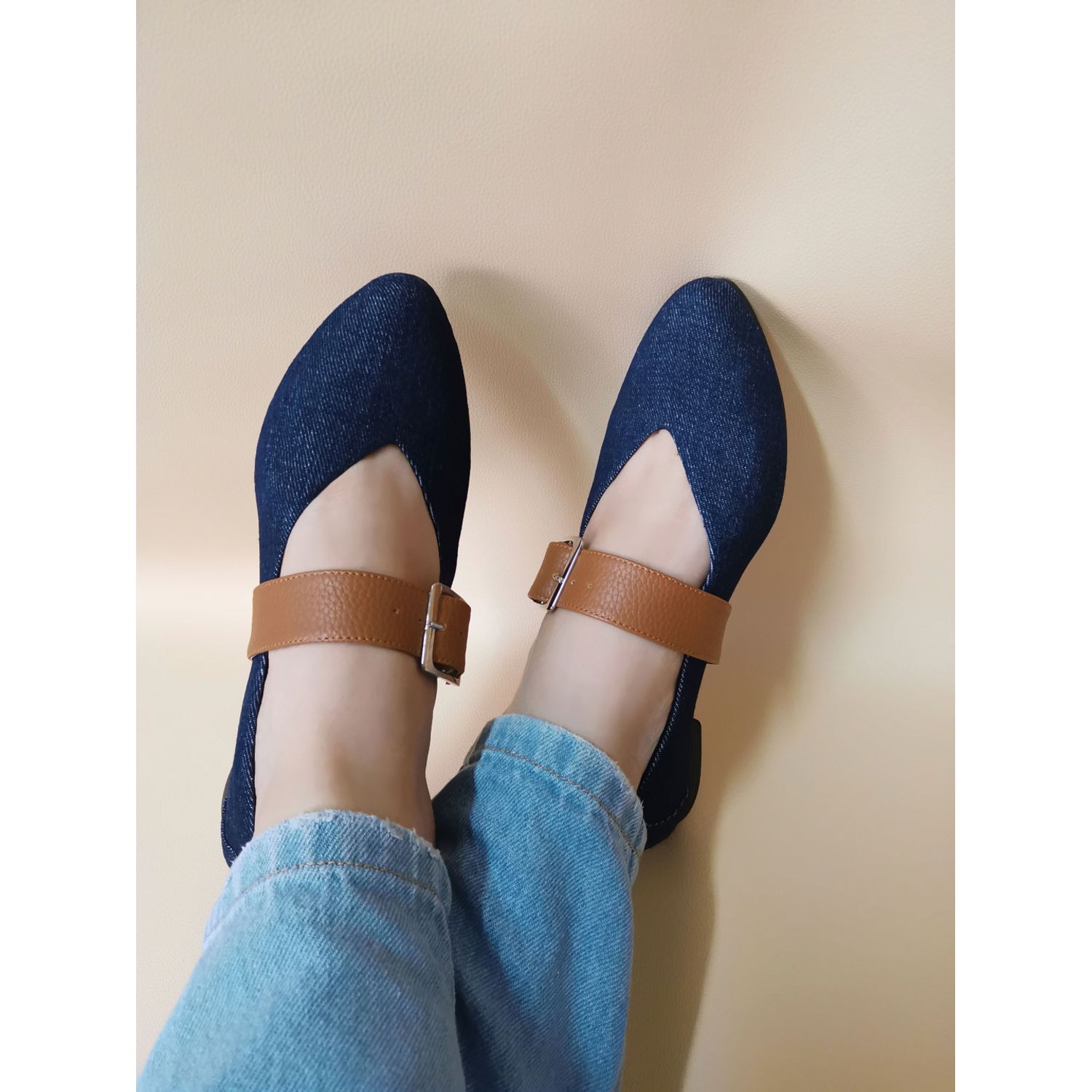 Zapatos miel denim GENERICO