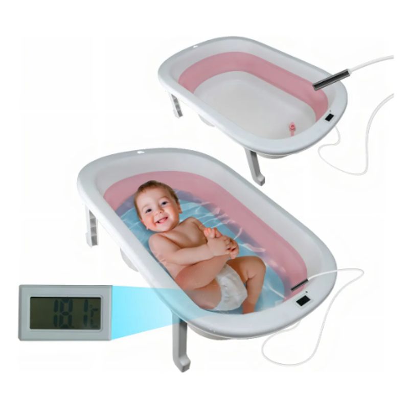 GENERICO - Tina Plegable Para Bebe Con Termometro