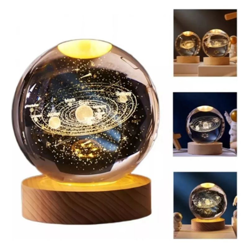 GENERICO - Lampara De Luz Esfera De Cristal 6cm