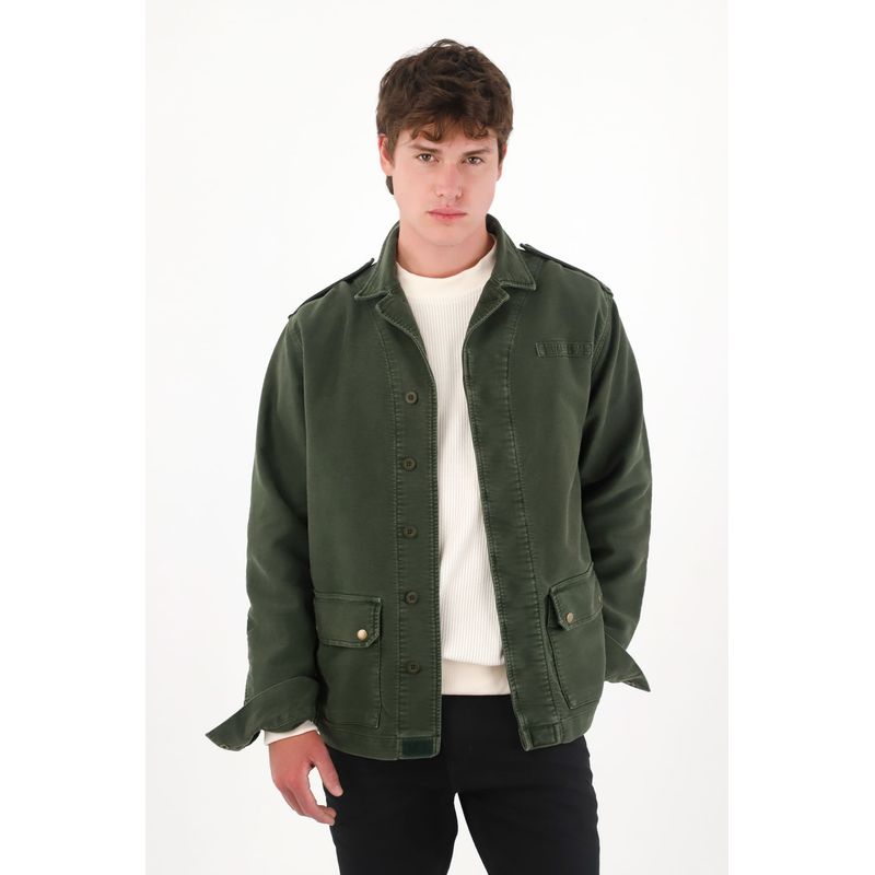 TENNIS - Chaqueta con efecto vintage verde para hombre