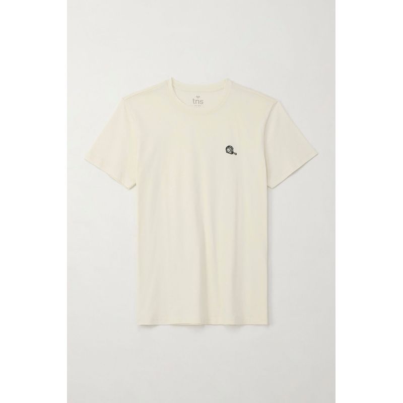 TENNIS - Camiseta básica manga corta crudo para hombre