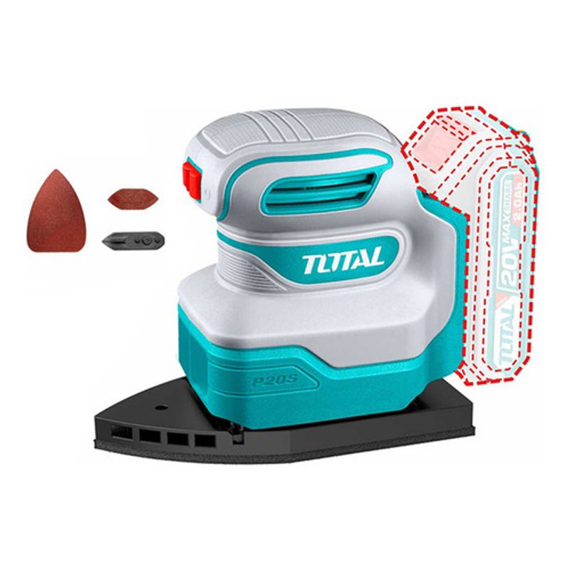 TOTAL - Lijadora Triangular Inalambrica 20v No incluye batcarg total