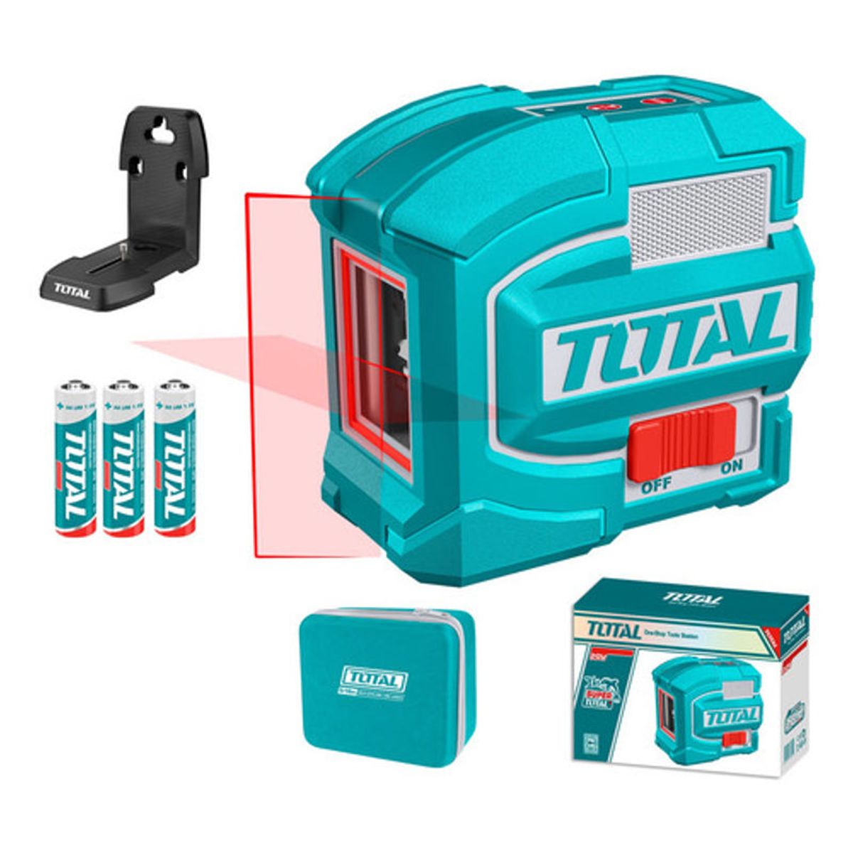 TOTAL - Nivel Laser 0-18m Luz Roja Industrial Super Total