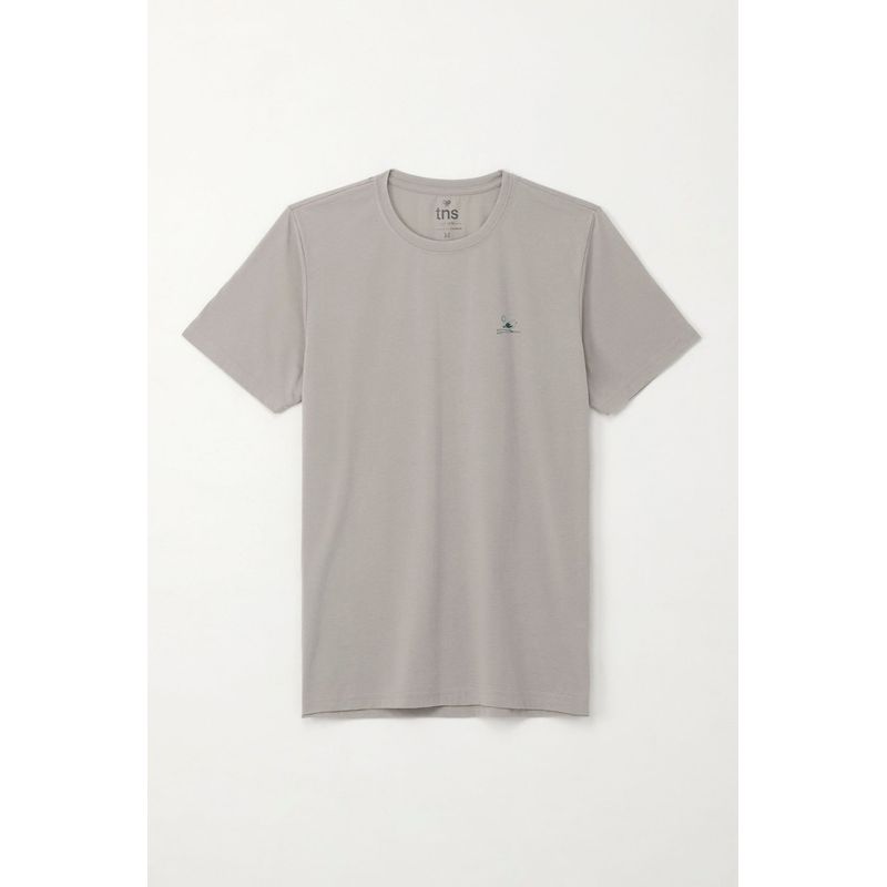 TENNIS - Camiseta básica manga corta gris para hombre