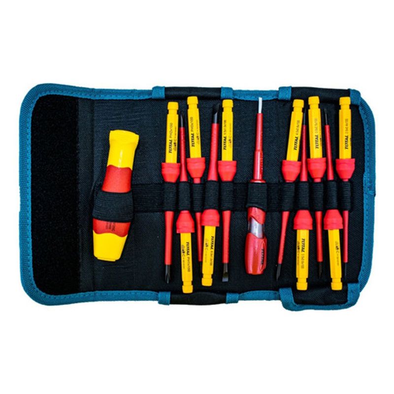 TOTAL - Kit Destornilladores Aislado 1000v Industrial X 12 Pzs Total