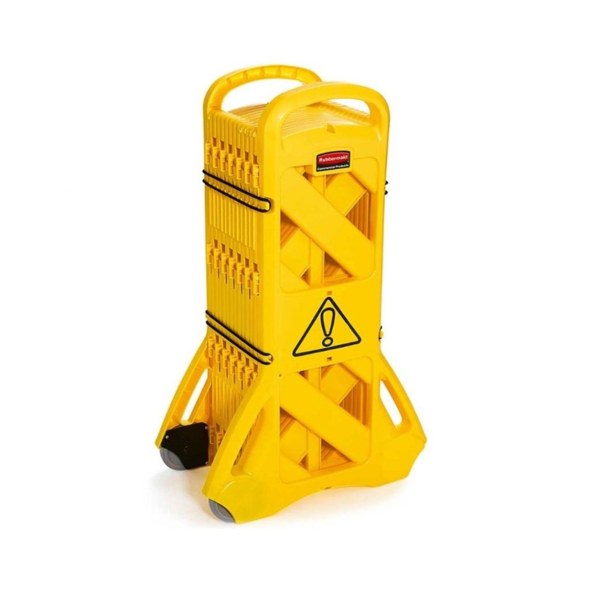 RUBBERMAID - Barrera de Seguridad Rubbermaid Movil Extensible Amarilla 4m