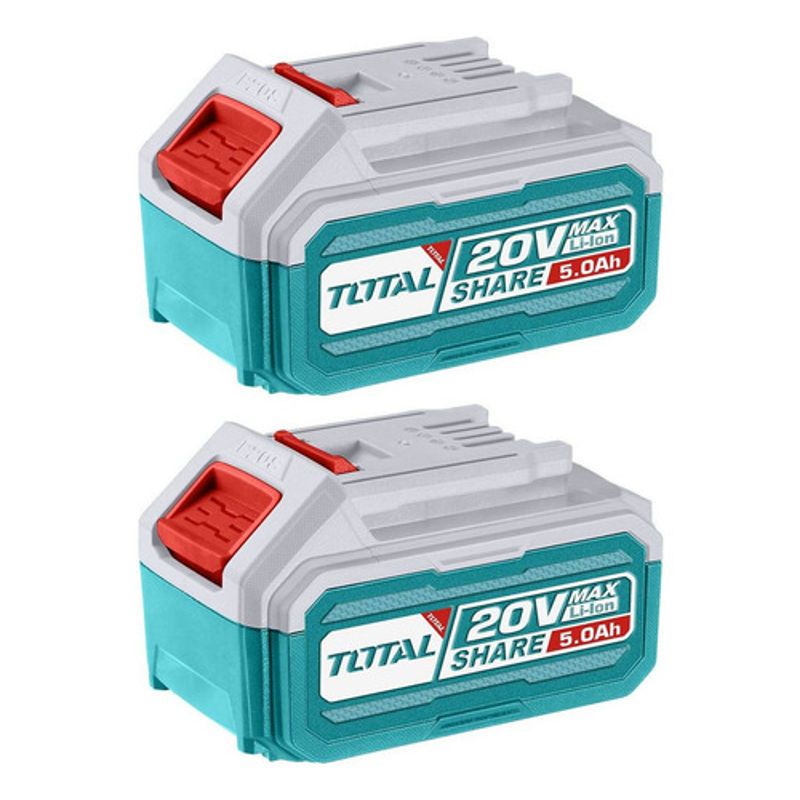 TOTAL - Set 2 Baterías Litio Ion 50ah 20v Total