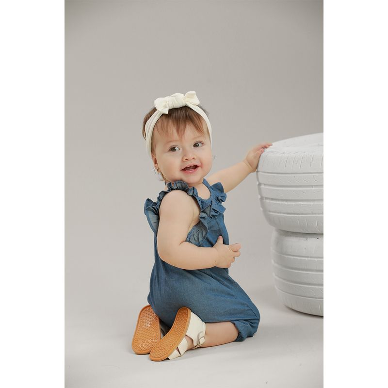 GENERICO - Enterizo Volantes Denim Luna Baby Samuu