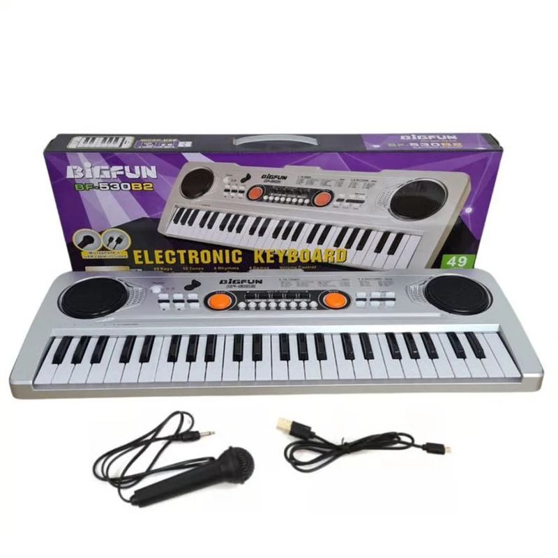 GENERICO - Organeta Electrónica para Niños, 49 Teclas con Karaoke, Tonos y Ritmos
