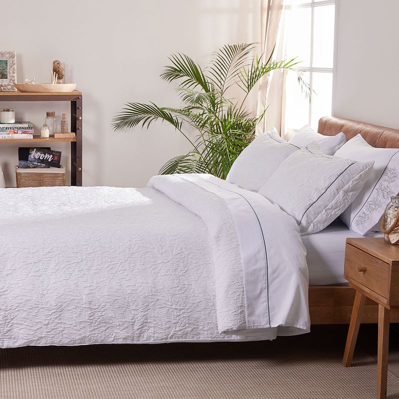 DISTRIHOGAR - Cover Duvet Hotel Experience Polialgodón Jacquard Coastal King