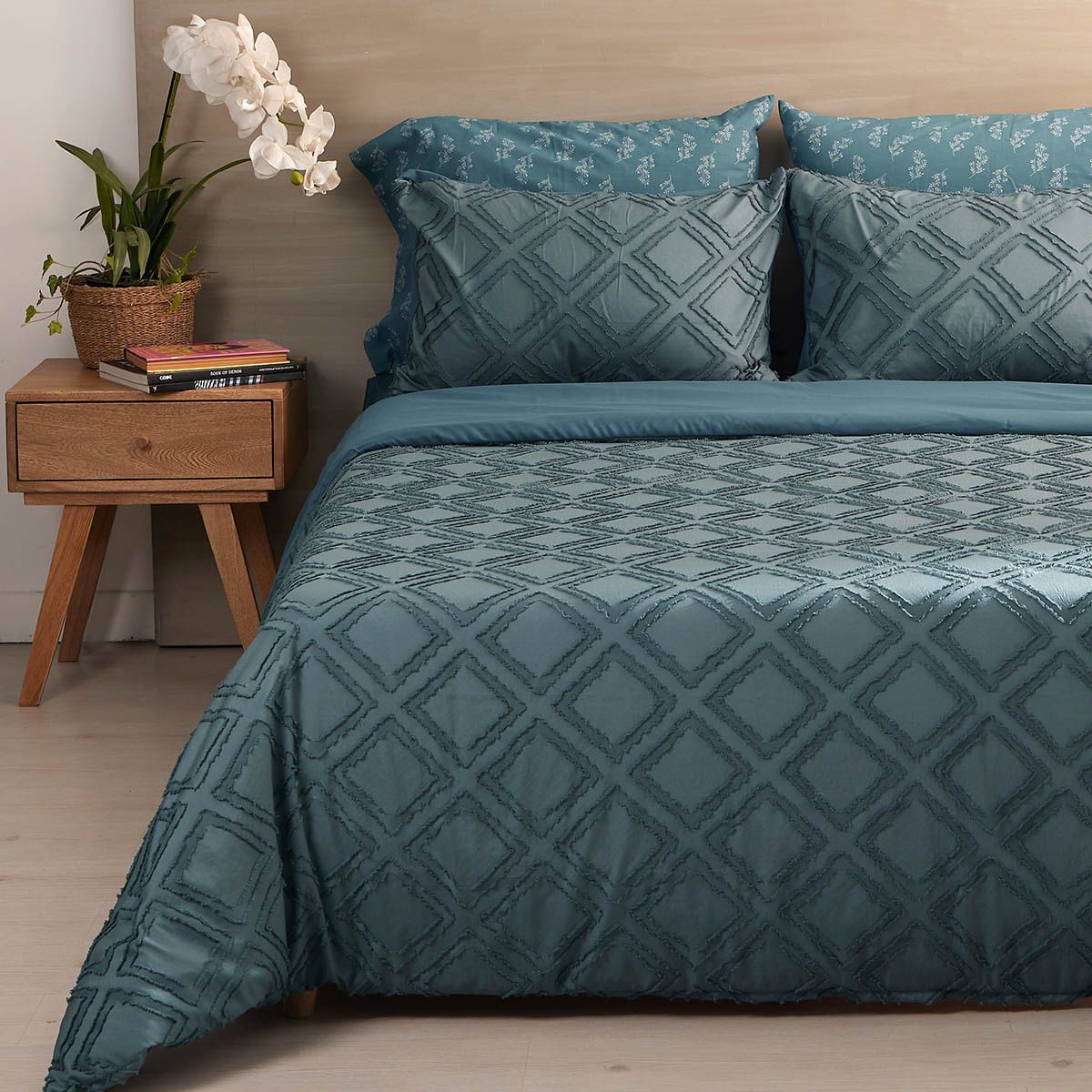 DISTRIHOGAR - Cover Duvet - Funda Plumón Microfibra Aria Azul Queen