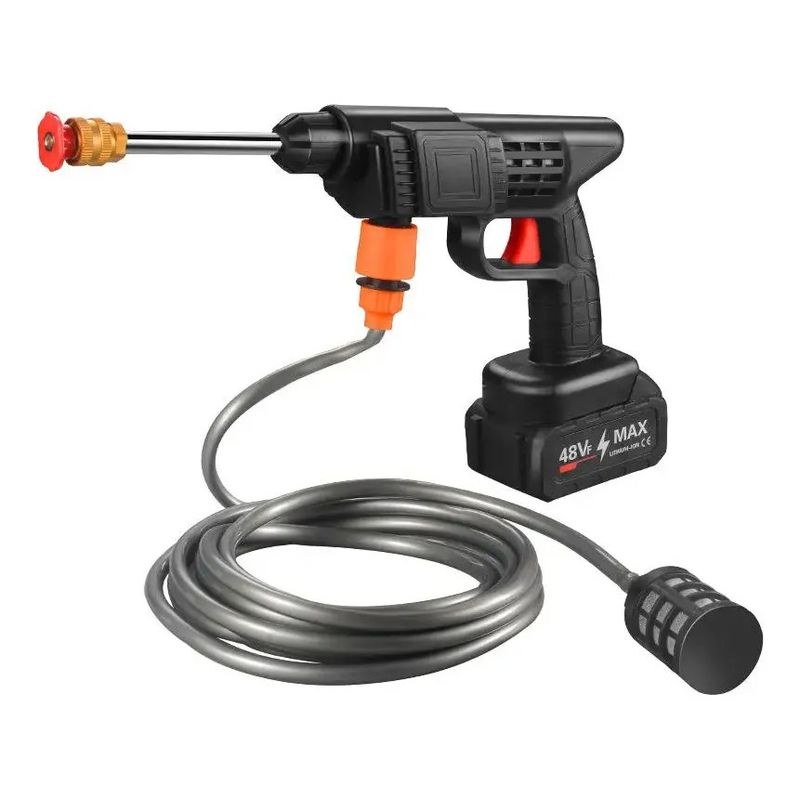 GENERICO - Pistola Hidrolavadora Portátil Batería Recargable Accesorios