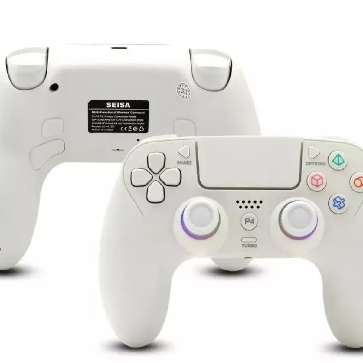 SEISA - Control Joystick Bluetooth Luz Led Para Ps4 Android Pc