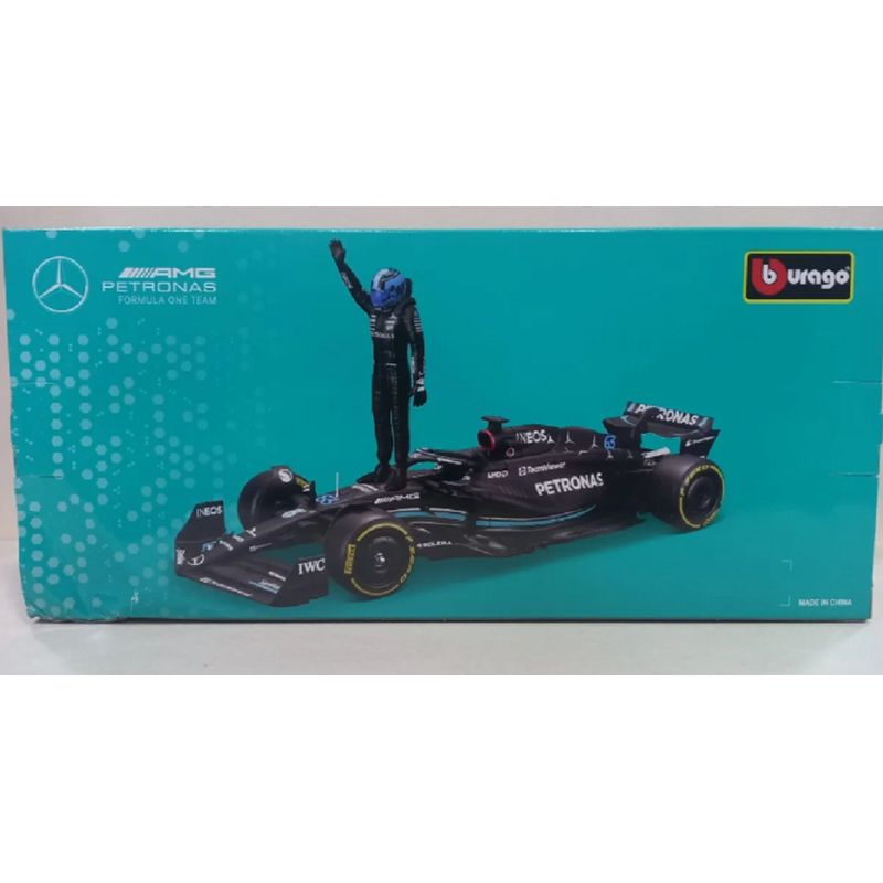 BURAGO - Mercedes W14 F1 Burago George Russell Escala124 con figura