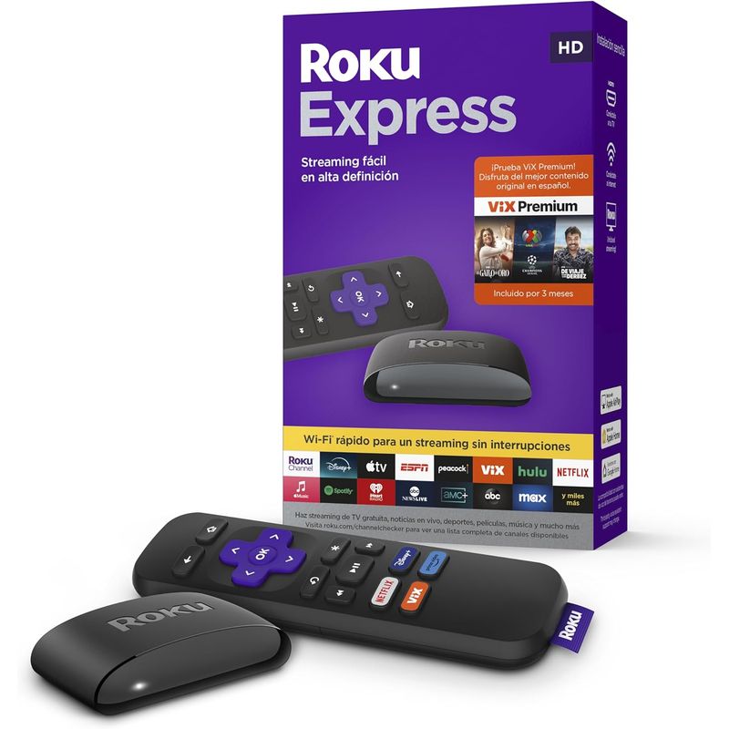 ROKU - Roku Express Hd Dispositivo De Streaming Hdmi Vers Español