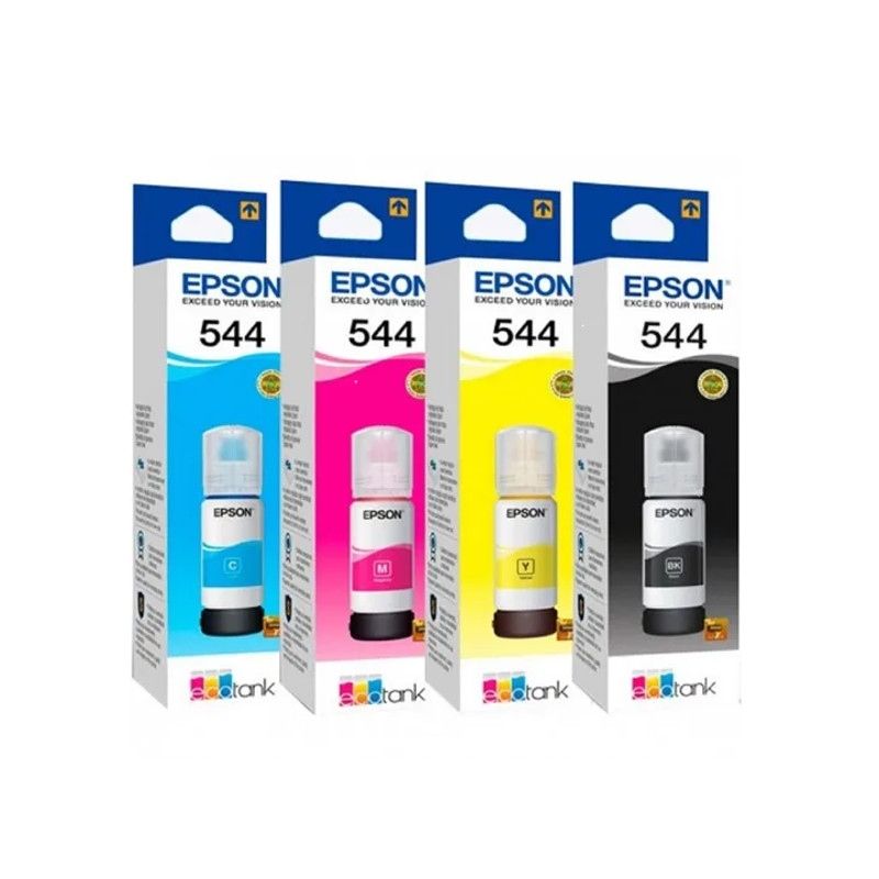 EPSON - Kit 4 Tintas 544 Originales Para Epson L3110 L3150 L1110 L3160 L5190