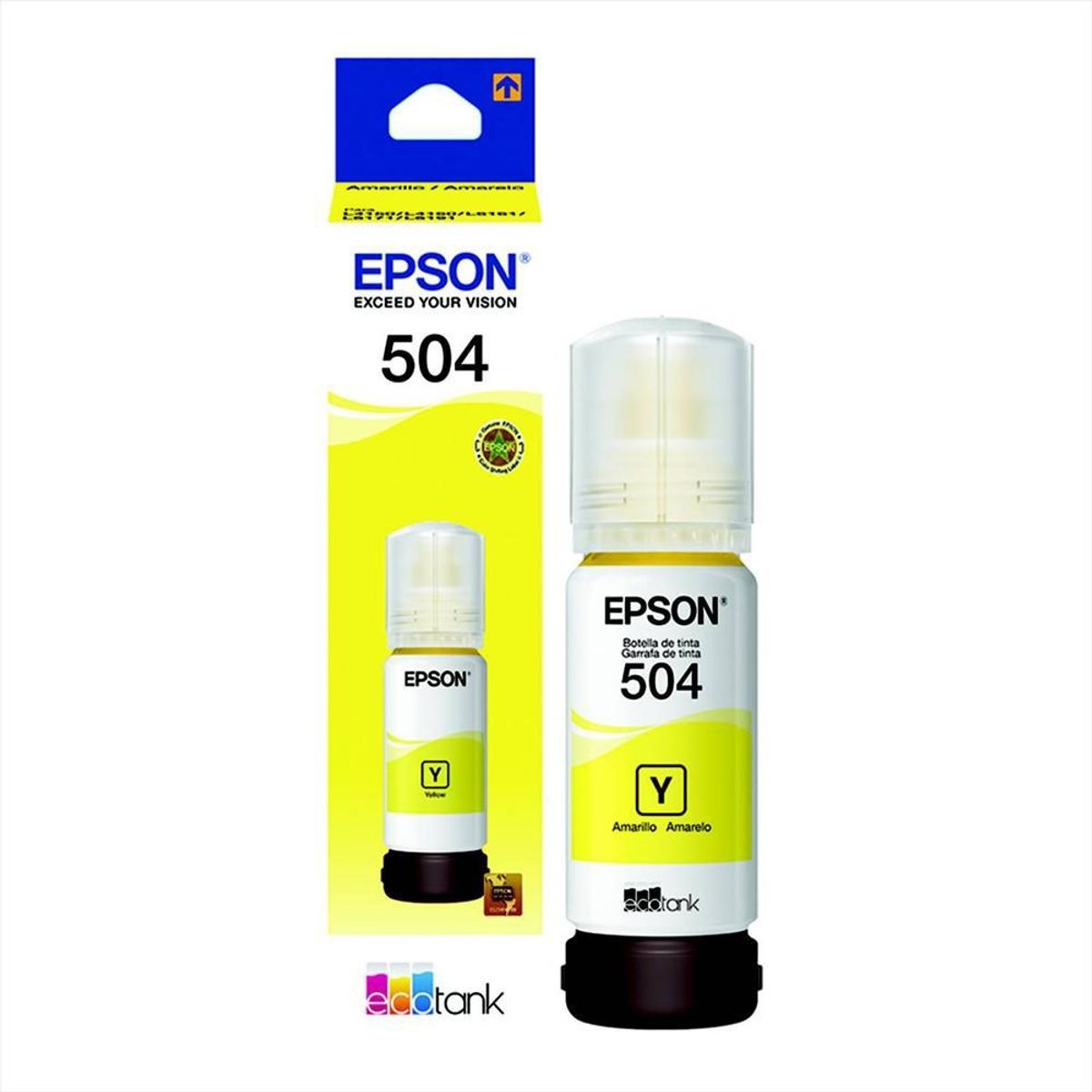EPSON - Tinta Epson 504 Amarillo Original Para L4150 L4160 L6161 L6171 L6191